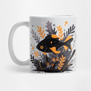 Goldfish and seaweed Mug